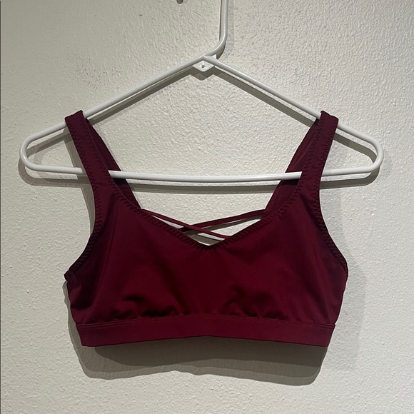 Victoria Sport Other - Victoria Secret Burgundy Sports Bra Bralette Criss Cross Back Athleisure